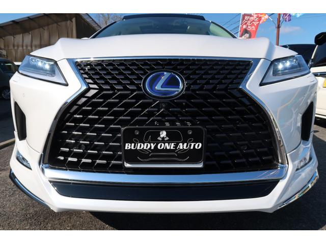 ＲＸ ＲＸ４５０ｈ　バージョンＬ　モデリスタエアロ＆マフラー　パノラマルーフ　リヤエンターテインメント　リッチクリーム内装　本革エアシートヒータ　パノラミックビューモニター　ドラレコ前後　ＨＵＤ　ＢＳＭ　３眼ＬＥＤライト＆フォグ　禁煙（10枚目）