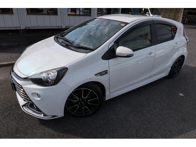 アクア Ｇ　Ｇ’ｓ　ユーザー様買取車　クラリオン９インチナビ　ヘッドレスト取付アルパインリヤモニター　ＬＥＤライト＆フォグ＆デイライト　トヨタセーフティセンス　オートハイビーム　専用ハーフレザーシート　リヤカメラ　禁煙車（8枚目）