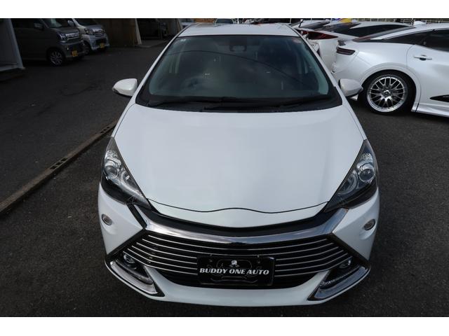 アクア Ｇ　Ｇ’ｓ　ユーザー様買取車　クラリオン９インチナビ　ヘッドレスト取付アルパインリヤモニター　ＬＥＤライト＆フォグ＆デイライト　トヨタセーフティセンス　オートハイビーム　専用ハーフレザーシート　リヤカメラ　禁煙車（9枚目）