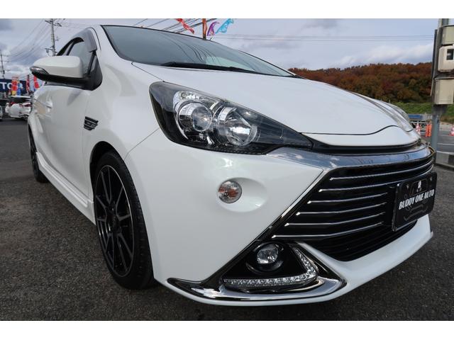 アクア Ｇ　Ｇ’ｓ　ユーザー様買取車　クラリオン９インチナビ　ヘッドレスト取付アルパインリヤモニター　ＬＥＤライト＆フォグ＆デイライト　トヨタセーフティセンス　オートハイビーム　専用ハーフレザーシート　リヤカメラ　禁煙車（11枚目）