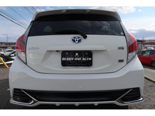 アクア Ｇ　Ｇ’ｓ　ユーザー様買取車　クラリオン９インチナビ　ヘッドレスト取付アルパインリヤモニター　ＬＥＤライト＆フォグ＆デイライト　トヨタセーフティセンス　オートハイビーム　専用ハーフレザーシート　リヤカメラ　禁煙車（21枚目）