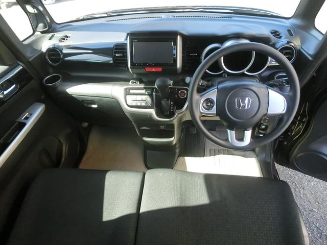 N-BOXカスタム G SSパッケージ タイミングチェーン 禁煙車 キーフリー 純正ナビ フルセグTV Eバックカメラ ETC 両側電動スライドドア あんしんパッケージ アイドリングストップ ホンダディーラー下取り車(2枚目)