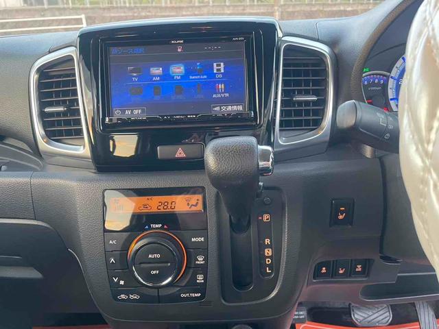 スペーシアカスタム XSリミテッド ローダウン フルセグナビTV 両側パワースライドドア Bluetoothオーディオ インナーブラックヘッドライト グリル ハーフレザーシート デイライト ETC(14枚目)