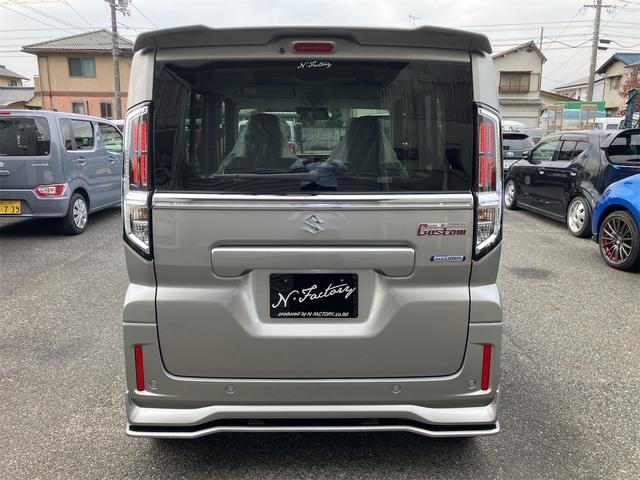 スペーシアカスタム ハイブリッドXS 届出済未使用車・禁煙車・スチールシルバーM ・社外16インチアルミホイール/タイヤ ローダウン フロント/サイド/リア フラップスポイラー 両側電動スライドドア クリアランスソナー オートクルーズコントロール オートライト LEDヘッドランプ(20枚目)