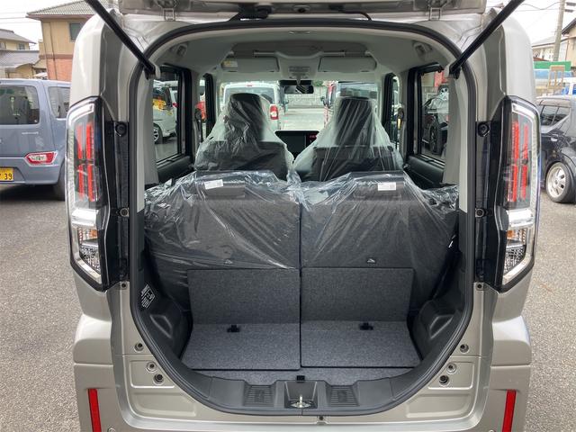 スペーシアカスタム ハイブリッドXS 届出済未使用車・禁煙車・スチールシルバーM ・社外16インチアルミホイール/タイヤ ローダウン フロント/サイド/リア フラップスポイラー 両側電動スライドドア クリアランスソナー オートクルーズコントロール オートライト LEDヘッドランプ(23枚目)