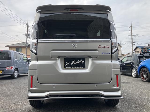 スペーシアカスタム ハイブリッドXS 届出済未使用車・禁煙車・スチールシルバーM ・社外16インチアルミホイール/タイヤ ローダウン フロント/サイド/リア フラップスポイラー 両側電動スライドドア クリアランスソナー オートクルーズコントロール オートライト LEDヘッドランプ(31枚目)