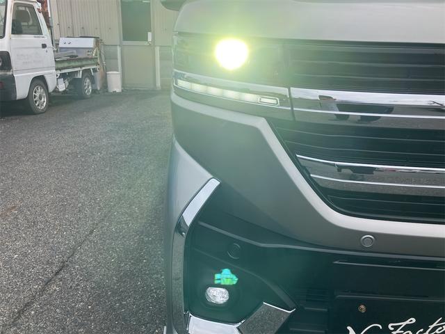 スペーシアカスタム ハイブリッドXS 届出済未使用車・禁煙車・スチールシルバーM ・社外16インチアルミホイール/タイヤ ローダウン フロント/サイド/リア フラップスポイラー 両側電動スライドドア クリアランスソナー オートクルーズコントロール オートライト LEDヘッドランプ(36枚目)