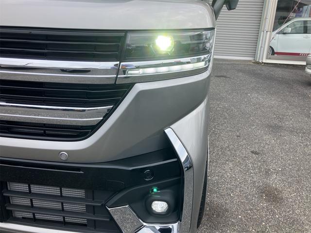 スペーシアカスタム ハイブリッドXS 届出済未使用車・禁煙車・スチールシルバーM ・社外16インチアルミホイール/タイヤ ローダウン フロント/サイド/リア フラップスポイラー 両側電動スライドドア クリアランスソナー オートクルーズコントロール オートライト LEDヘッドランプ(37枚目)