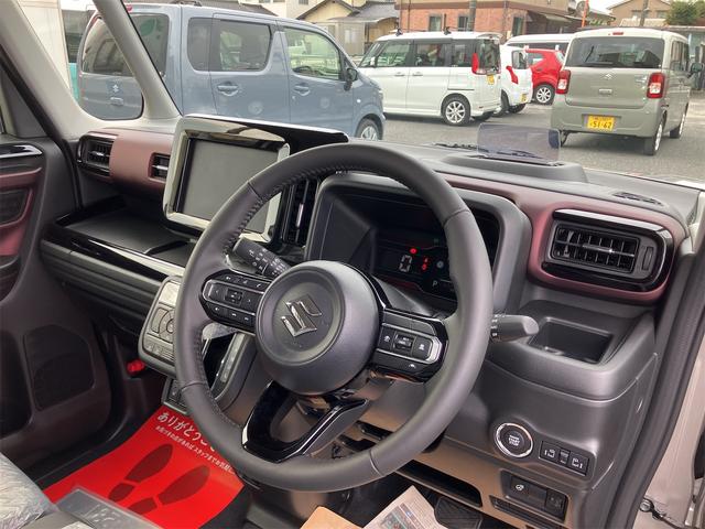 スペーシアカスタム ハイブリッドXS 届出済未使用車・禁煙車・スチールシルバーM ・社外16インチアルミホイール/タイヤ ローダウン フロント/サイド/リア フラップスポイラー 両側電動スライドドア クリアランスソナー オートクルーズコントロール オートライト LEDヘッドランプ(62枚目)