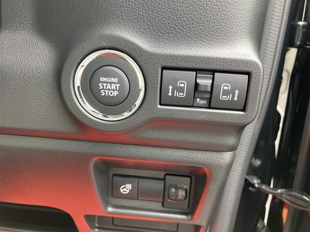 スペーシアカスタム ハイブリッドＸＳターボ　届出済未使用車・禁煙車・ブラック・　社外１６インチアルミホイール／タイヤ　ローダウン　フロント／サイド／リア　フラップスポイラー　両側電動スライドドア　クリアランスソナー　オートクルーズコントロール　オートライト　ＬＥＤヘッドランプ（7枚目）