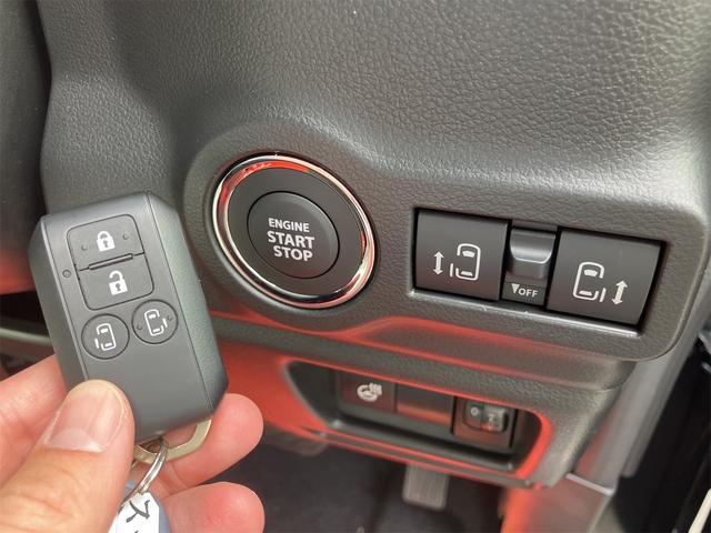 スペーシアカスタム ハイブリッドＸＳターボ　届出済未使用車・禁煙車・ブラック・　社外１６インチアルミホイール／タイヤ　ローダウン　フロント／サイド／リア　フラップスポイラー　両側電動スライドドア　クリアランスソナー　オートクルーズコントロール　オートライト　ＬＥＤヘッドランプ（35枚目）