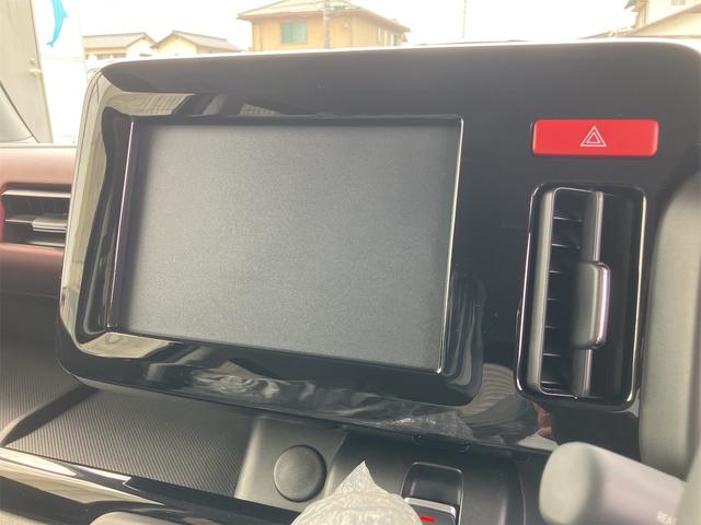 スペーシアカスタム ハイブリッドＸＳターボ　届出済未使用車・禁煙車・ブラック・　社外１６インチアルミホイール／タイヤ　ローダウン　フロント／サイド／リア　フラップスポイラー　両側電動スライドドア　クリアランスソナー　オートクルーズコントロール　オートライト　ＬＥＤヘッドランプ（57枚目）