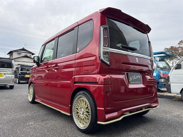 スペーシアカスタム ハイブリッドＧＳ　届出済未使用車・禁煙車・　フェニックスレッドパール　社外１６インチアルミホイール／タイヤ　ローダウン　フロント／サイド／リア　フラップスポイラー　片側電動スライドドア　クリアランスソナー　オートクルーズコントロール（31枚目）