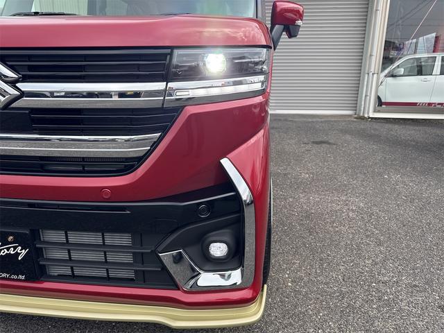 スペーシアカスタム ハイブリッドＧＳ　届出済未使用車・禁煙車・　フェニックスレッドパール　社外１６インチアルミホイール／タイヤ　ローダウン　フロント／サイド／リア　フラップスポイラー　片側電動スライドドア　クリアランスソナー　オートクルーズコントロール（33枚目）