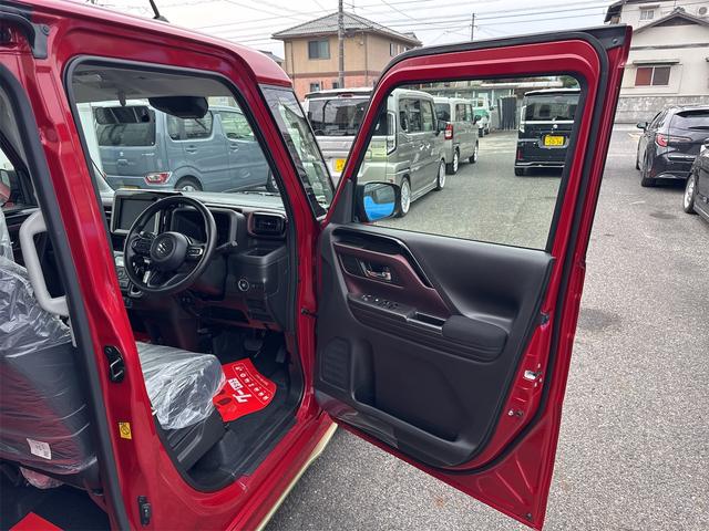 スペーシアカスタム ハイブリッドＧＳ　届出済未使用車・禁煙車・　フェニックスレッドパール　社外１６インチアルミホイール／タイヤ　ローダウン　フロント／サイド／リア　フラップスポイラー　片側電動スライドドア　クリアランスソナー　オートクルーズコントロール（55枚目）