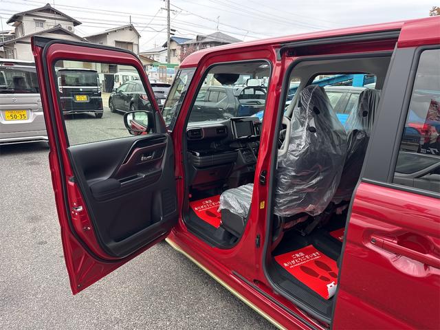 スペーシアカスタム ハイブリッドＧＳ　届出済未使用車・禁煙車・　フェニックスレッドパール　社外１６インチアルミホイール／タイヤ　ローダウン　フロント／サイド／リア　フラップスポイラー　片側電動スライドドア　クリアランスソナー　オートクルーズコントロール（74枚目）