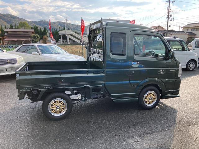 スーパーキャリイ X 5型 届出済未使用車・禁煙車・ 4AT パートタイム4WD スズキセーフティサポート クルーカーキーパールM 社外アルミホイール フロントフラップスポイラーエアロ・サイドステップエアロ クリアランスソナー パワーウィンドウ(14枚目)