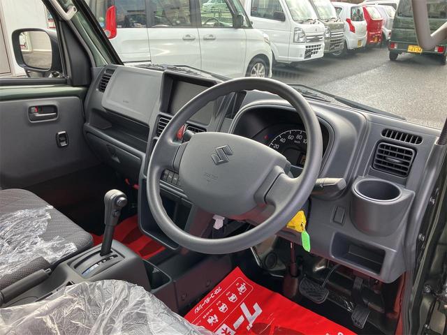 スーパーキャリイ X 5型 届出済未使用車・禁煙車・ 4AT パートタイム4WD スズキセーフティサポート クルーカーキーパールM 社外アルミホイール フロントフラップスポイラーエアロ・サイドステップエアロ クリアランスソナー パワーウィンドウ(22枚目)