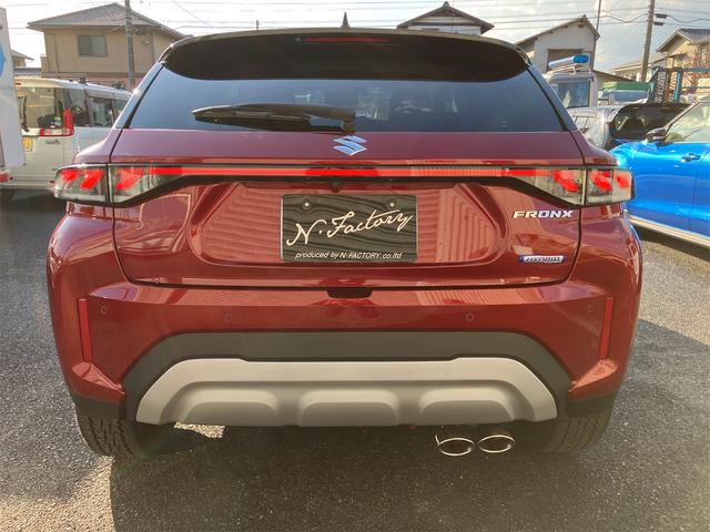 フロンクス ワンオーナー 禁煙車 6AT 全方位モニター オピュレントレッドパールメタリック/ブラック2トーンルーフ LODIO DRIVE 8M MONO(マッドブラック) タイヤマッドスターアジアルAT 205/60R/16(17枚目)