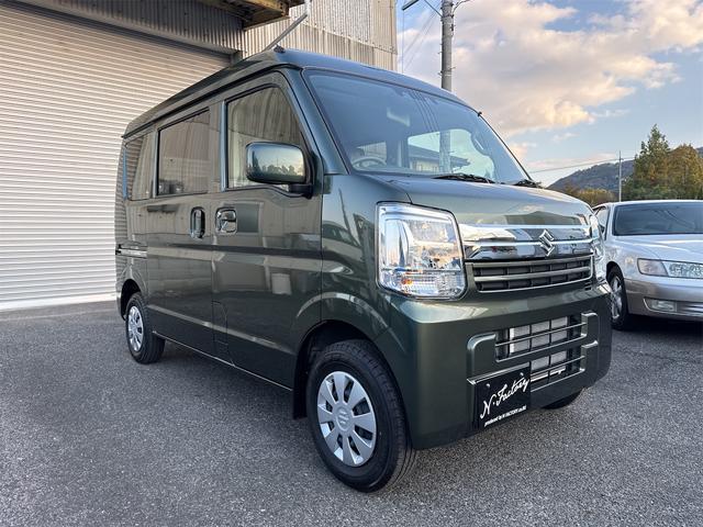 エブリイ ＪＯＩＮターボ６型　届出済未使用車・禁煙車・　ＣＶＴ　２ＷＤ　クルーカーキーＭ　スズキセーフティサポート　クリアランスソナー　両側スライドドア・クローザー　スマートキー　アイドリングストップ　シートヒーター　オートライト　ＬＥＤヘッドランプ（76枚目）