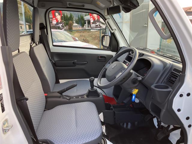 キャリイトラック KCエアコン・パワステ 届出済未使用車・禁煙車・ 7型 2WD 5F ホワイト(26U)スズキセーフティサポート パワーウィンドウ 衝突被害軽減システム クリアランスソナー レーンアシスト アイドリングストップ オートライト 三方開(10枚目)