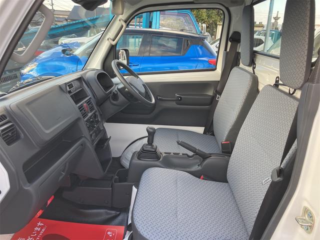 キャリイトラック KCエアコン・パワステ 届出済未使用車・禁煙車・ 7型 2WD 5F ホワイト(26U)スズキセーフティサポート パワーウィンドウ 衝突被害軽減システム クリアランスソナー レーンアシスト アイドリングストップ オートライト 三方開(11枚目)