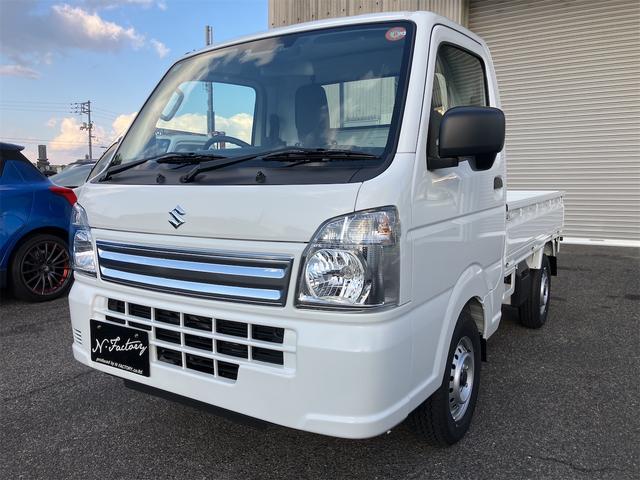 キャリイトラック KCエアコン・パワステ 届出済未使用車・禁煙車・ 7型 2WD 5F ホワイト(26U)スズキセーフティサポート パワーウィンドウ 衝突被害軽減システム クリアランスソナー レーンアシスト アイドリングストップ オートライト 三方開(13枚目)