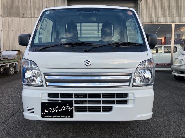 キャリイトラック KCエアコン・パワステ 届出済未使用車・禁煙車・ 7型 2WD 5F ホワイト(26U)スズキセーフティサポート パワーウィンドウ 衝突被害軽減システム クリアランスソナー レーンアシスト アイドリングストップ オートライト 三方開(14枚目)