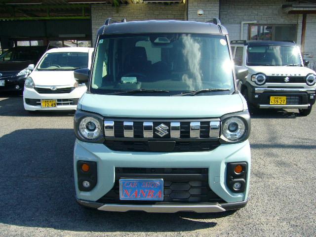 スペーシアギア ハイブリッドXZ ターボ 4WD 純正9インチナビ 全方位カメラ LEDヘッドライト 両側パワースライドドア 衝突軽減 スマートキー ステアリング&シートヒーター クルコン 前後ドラレコ ETC USB Bluetooth(2枚目)