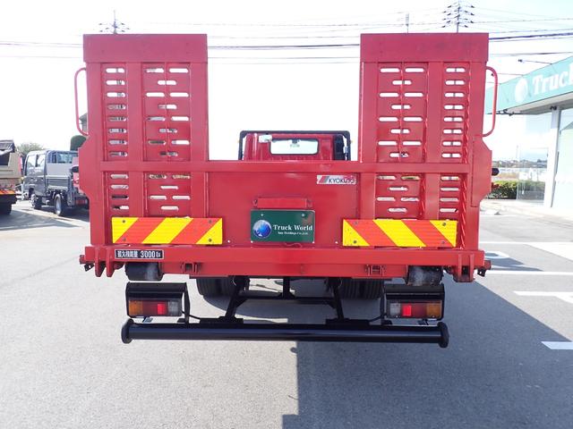 デュトロ キャリアカー（積載車・３ｔ積）　１８０馬力　令和１年式　極東　極東フラトップＺＥＲＯ（フルフラット型）　ハイグレード　油圧オートテールゲート　油圧ウインチ　ラジコン　電動パーキング　ナビ・ＴＶ（フルセグ）　Ｓミラー格納式　Ｓマーカーランプ　フォグランプ　ＥＴＣ（7枚目）