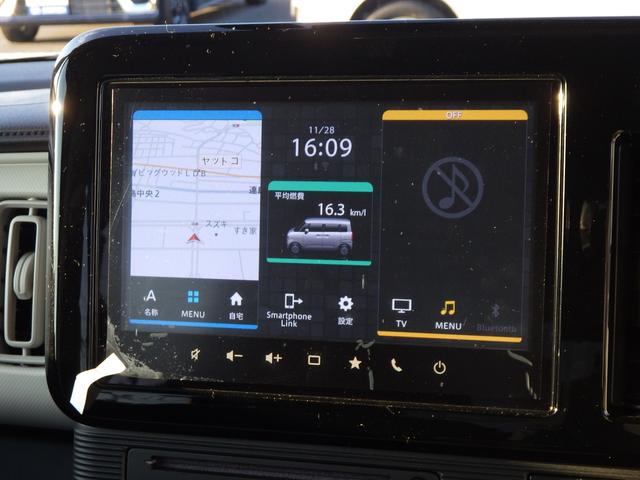 ワゴンＲスマイル Ｇ　２型　全方位カメラ　９インチナビ　ＥＴＣ　ドラレコ　Ｂｌｕｅｔｏｏｔｈ　オートライト　スライドドア　オートエアコン　スズキセーフティーサポート　デュアルカメラブレーキサポート　衝突被害軽減システム　横滑り防止機能　ステアリングスイッチ（11枚目）