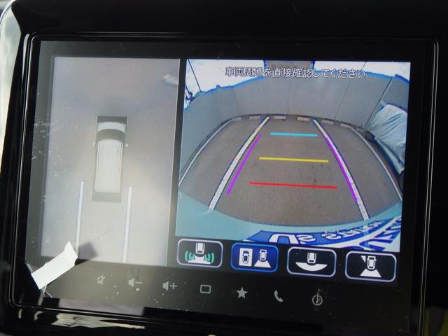 スペーシア ＨＹＢＲＩＤ　Ｇ　９インチナビ　マット　両側手動スライドドア　全方位カメラ　ＬＥＤ　オートライト　ハイビームアシスト　ＤＳＢＳＩＩ　パーキングセンサー（フロント・リヤ）　ステアリングスイッチ　プッシュスタート式エンジン　キーレス　スズキコネクト（3枚目）