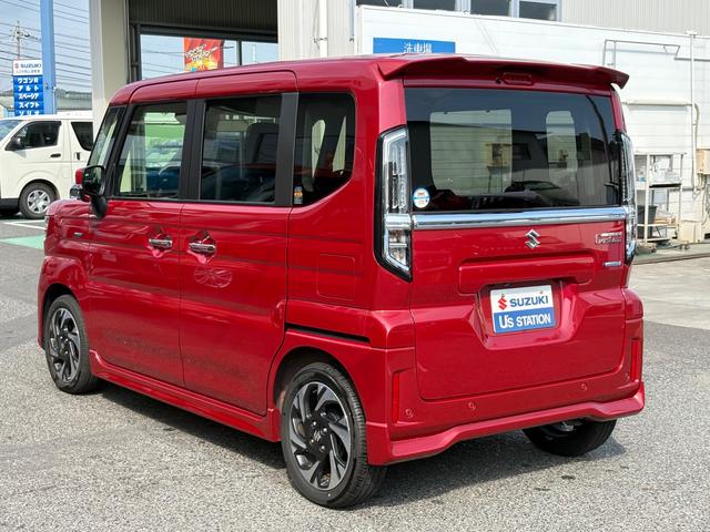 スペーシアカスタム カスタム　ＨＹＢＲＩＤ　ＸＳターボ　バックカメラ　オートライト　Ｂｌｕｅｔｏｏｔｈ　スライドドア　純正ナビ　プッシュスタート　シートヒーター　オートエアコン　禁煙車　スズキセーフティーサポート　衝突被害軽減システム　衝突安全ボディ（7枚目）