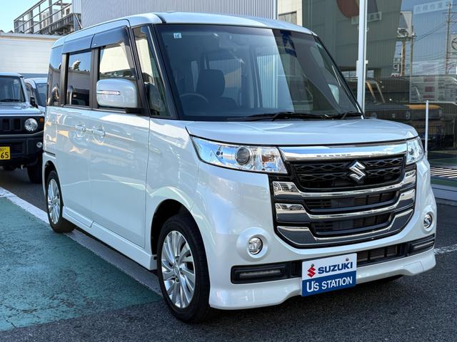スペーシアカスタムＺ カスタムＺ　ドライブレコーダー　バックカメラ　オートライト　Ｂｌｕｅｔｏｏｔｈ　スライドドア　純正ナビ　プッシュスタート　シートヒーター　オートエアコン　ＥＴＣ　禁煙車　スズキセーフティーサポート（3枚目）