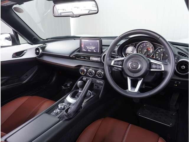 ロードスター １．５　ブラウン　トップ　６速ＭＴ　茶革シート　純正ナビ　衝突軽減ブレーキ　アルミホイール　本革シート　Ｂモニター　禁煙車　クルコン　ＬＥＤ　フルセグ　キ－レス　パワステ　シートヒーター　ＥＴＣ　スマートキー　メモリーナビ（31枚目）