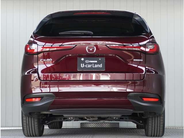 CX-80 3.3 XD Lパッケージ ディーゼルターボ 当社デモカー 黒革シート BOSE アルミホイール パノラマサンルーフ フルセグTV 電動リアゲート レザーシート 禁煙車 全周囲カメラ パワーシート スマートキー アイドリングストップ バックカメラ(12枚目)