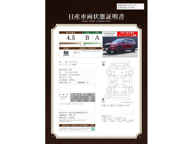 車両状態評価書