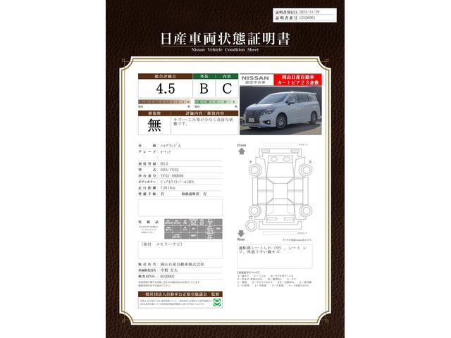 車両状態評価書