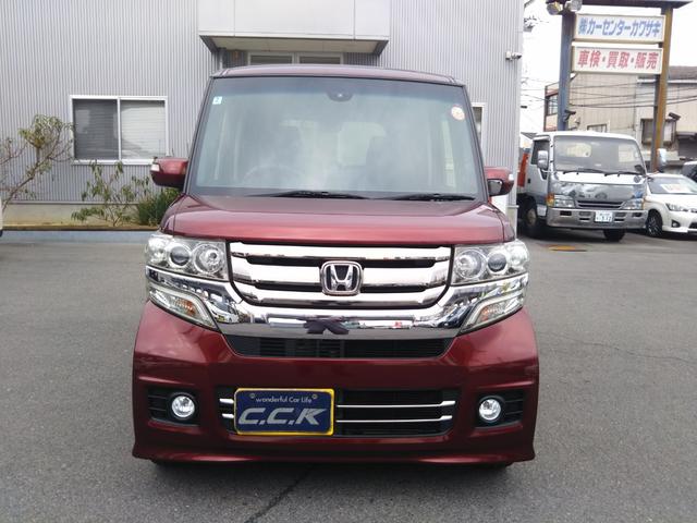 N-BOXカスタム G・Lパッケージ ギャザーズナビ・フルセグ・CD/DVD再生・Bluetooth・バックカメラ・ETC・両側パワースライド・HIDライト・フォグ・オートライト・スマートキー・プッシュスタート(2枚目)