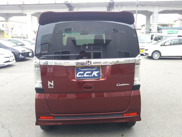 N-BOXカスタム G・Lパッケージ ギャザーズナビ・フルセグ・CD/DVD再生・Bluetooth・バックカメラ・ETC・両側パワースライド・HIDライト・フォグ・オートライト・スマートキー・プッシュスタート(5枚目)