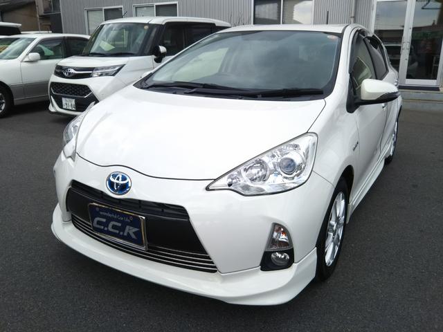 アクア Gブラックソフトレザーセレクション フルエアロ・CDデッキ・ETC・社外アルミ15インチ・ドラレコ・オートライト・スマートキー・プッシュスタート(27枚目)