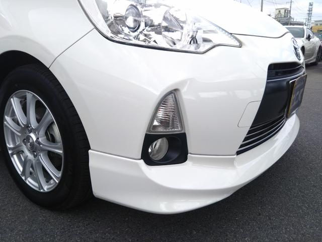 アクア Gブラックソフトレザーセレクション フルエアロ・CDデッキ・ETC・社外アルミ15インチ・ドラレコ・オートライト・スマートキー・プッシュスタート(35枚目)