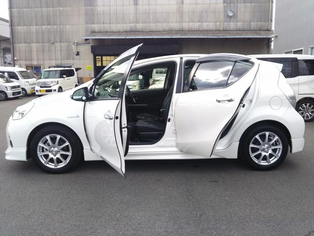 アクア Gブラックソフトレザーセレクション フルエアロ・CDデッキ・ETC・社外アルミ15インチ・ドラレコ・オートライト・スマートキー・プッシュスタート(51枚目)