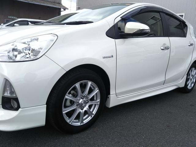 アクア Gブラックソフトレザーセレクション フルエアロ・CDデッキ・ETC・社外アルミ15インチ・ドラレコ・オートライト・スマートキー・プッシュスタート(53枚目)