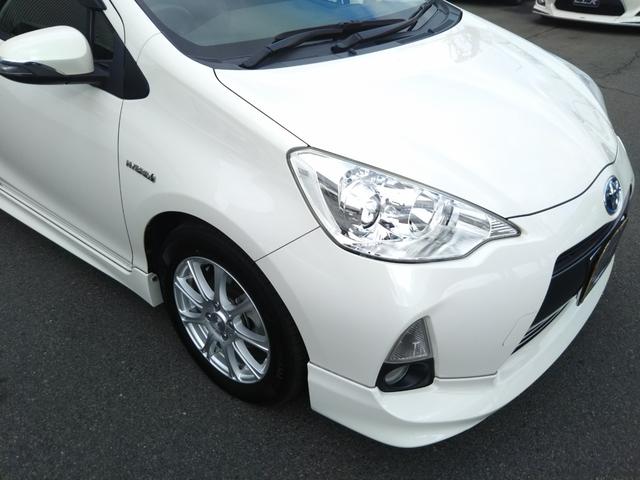 アクア Gブラックソフトレザーセレクション フルエアロ・CDデッキ・ETC・社外アルミ15インチ・ドラレコ・オートライト・スマートキー・プッシュスタート(57枚目)