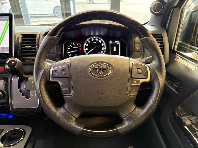 ハイエースバン スーパーGL ダークプライムII 4WD 外品ボンネット マルチロールトランスポーター TRDフロントバンパーガード・マットフラップ・サイド・リアエアロ アルパイン11型ナビ パノラミックビューモニター デジタルインナーミラー レイズ16AW Goo鑑定車(28枚目)