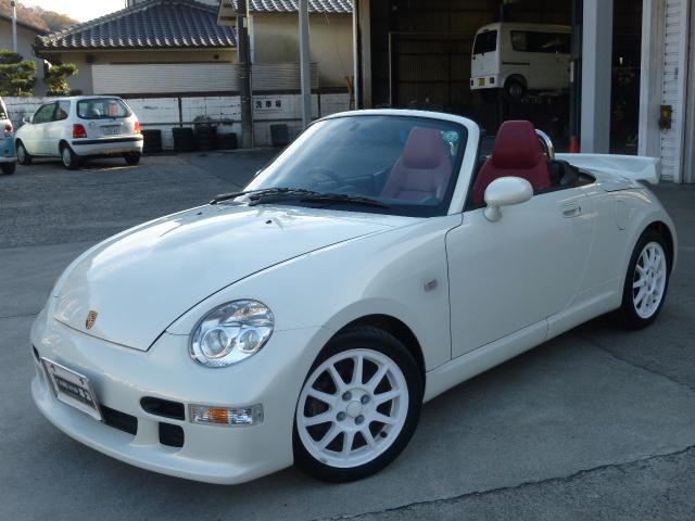 コペン アクティブトップ 5MT 赤レザーシート MOMOステ シートヒーター キーレスキー 2DINディスプレーオーディオ BT対応 ETC 社外アルミ 社外フロントバンパー 社外トランクスポイラー 電動オープントップ(11枚目)