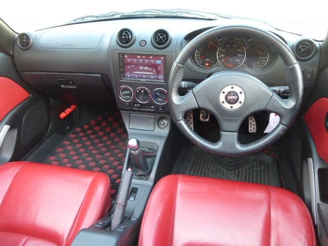 コペン アクティブトップ 5MT 赤レザーシート MOMOステ シートヒーター キーレスキー 2DINディスプレーオーディオ BT対応 ETC 社外アルミ 社外フロントバンパー 社外トランクスポイラー 電動オープントップ(12枚目)