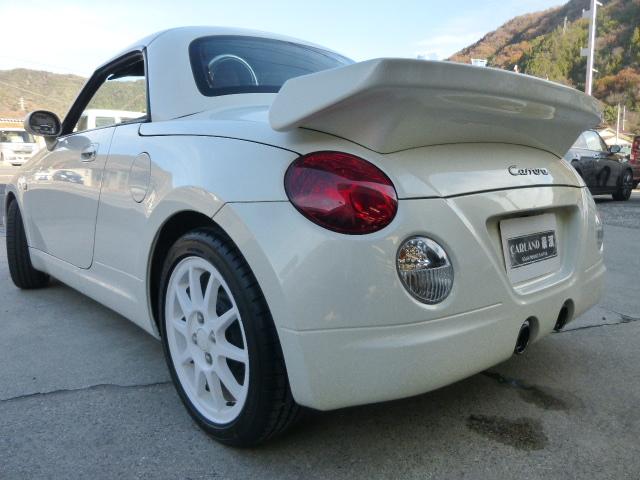 コペン アクティブトップ 5MT 赤レザーシート MOMOステ シートヒーター キーレスキー 2DINディスプレーオーディオ BT対応 ETC 社外アルミ 社外フロントバンパー 社外トランクスポイラー 電動オープントップ(39枚目)