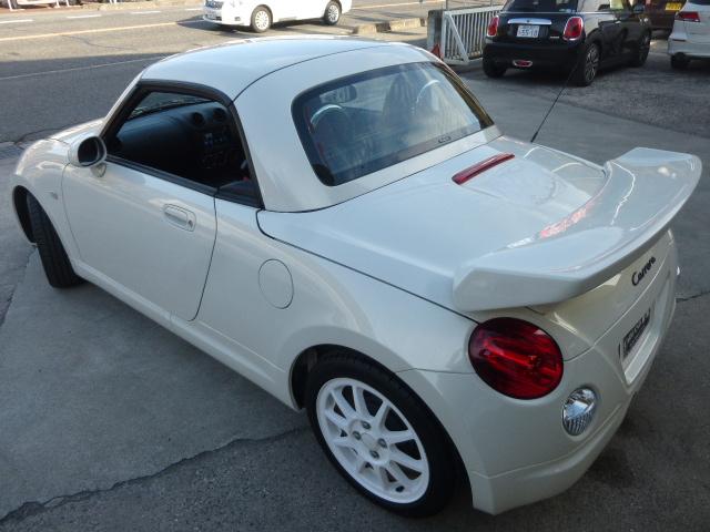 コペン アクティブトップ 5MT 赤レザーシート MOMOステ シートヒーター キーレスキー 2DINディスプレーオーディオ BT対応 ETC 社外アルミ 社外フロントバンパー 社外トランクスポイラー 電動オープントップ(40枚目)